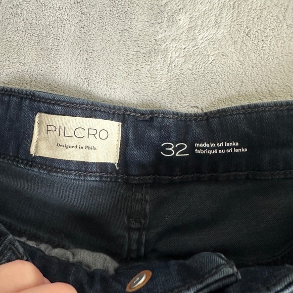 NWT $98 Pilcro Women's Skinny Jeans Dark Blue Size 32 Inseam 27” - Picture 2 of 7